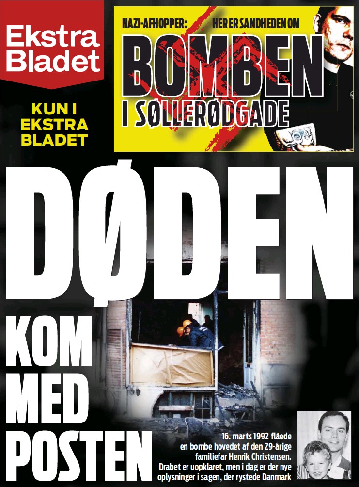 Ekstra Bladets forside den 27. april 2013 om bombemordet i Søllerødgade.